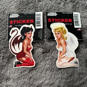 New Angel and Devil Pinup Girl Stickers